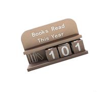 Book Counting Device For Tracking Books Read This Year With Practical Layout And Long-Lasting Material Designed For Consistent Daily Use(Wooden color)