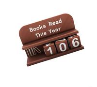 Book Counting Device For Tracking Books Read This Year With Practical Layout And Long-Lasting Material Designed For Consistent Daily Use(Brown)