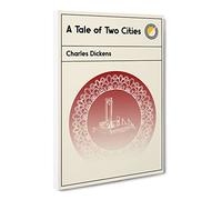 Book Cover A Tale Of Two Cities Charles Dickens Canvas Print | Gallery Wrapped 30mm Frame Wall Art | 24x16 inches | Ready to Hang | Modern Picture | Living Room Bedroom Lounge Office