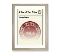 Book Cover A Tale Of Two Cities Charles Dickens Framed Print Oak A4