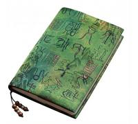 Book Cover A5 A6 Adjustable Sleeve with Bonus Notebook Blue Green Landscape Jacquard Bible Case Bone Script(Green,A5)