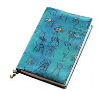 Book Cover A5 A6 Adjustable Sleeve with Bonus Notebook Blue Green Landscape Jacquard Bible Case Bone Script(Blue,A6)