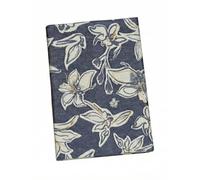 Book Cover A5 A6 Adjustable Textured Jacquard Sleeve with Bonus Notebook Desert Floral Bible Case Puff(Blue Grid,A6)