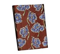 Book Cover A5 A6 Adjustable Textured Jacquard Sleeve with Bonus Notebook Desert Floral Bible Case Puff(Brown Blank,A6)