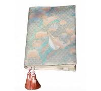 Book Cover A5 A6 Scented Silk Sleeve with Bonus Notebook Song Brocade & Lily of The Valley Bible Case Gold Thread Art(Grid,A6)