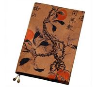 Book Cover A5 A6 Silk Sleeve with Bonus Notebook Persimmon Calligraphy Art Bible Case Heritage(Ordinary,A5)