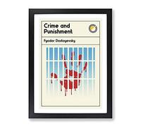 Book Cover Crime And Punishment Fyodor Dostoyevsky Framed Print A4 Black