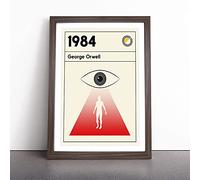 Book Cover George Orwell Framed Wall Art Print A3 Walnut