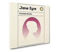 Book Cover Jane Eyre Charlotte Bronte Canvas Print | Gallery Wrapped 30mm Frame Wall Art | 20x20 inches | Ready to Hang | Modern Picture | Living Room Bedroom Lounge Office
