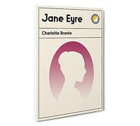 Book Cover Jane Eyre Charlotte Bronte Canvas Print | Gallery Wrapped 30mm Frame Wall Art | 30x20 inches | Ready to Hang | Modern Picture | Living Room Bedroom Lounge Office