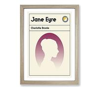 Book Cover Jane Eyre Charlotte Bronte Framed Print | A2 Oak Framed Wall Art | Ready to Hang | Modern Nature Picture | Living Room Bedroom Lounge Office