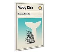 Book Cover Moby Dick Herman Melville Canvas Print | Gallery Wrapped 30mm Frame Wall Art | 30x20 inches | Ready to Hang | Modern Picture | Living Room Bedroom Lounge Office