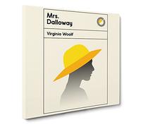 Book Cover Mrs Dalloway Virginia Wolf Canvas Print | Gallery Wrapped 30mm Frame Wall Art | 14x14 inches | Ready to Hang | Modern Animals Picture | Living Room Bedroom Lounge Office