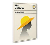 Book Cover Mrs Dalloway Virginia Wolf Canvas Print | Gallery Wrapped 30mm Frame Wall Art | 24x16 inches | Ready to Hang | Modern Animals Picture | Living Room Bedroom Lounge Office