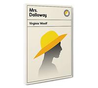 Book Cover Mrs Dalloway Virginia Wolf Canvas Print | Gallery Wrapped 30mm Frame Wall Art | 30x20 inches | Ready to Hang | Modern Animals Picture | Living Room Bedroom Lounge Office