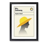 Book Cover Mrs Dalloway Virginia Wolf Framed Print | A2 Black Framed Wall Art | Ready to Hang | Modern Animal Picture | Living Room Bedroom Lounge Office