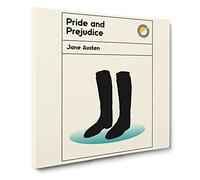 Book Cover Pride and Prejudice Jane Austen Canvas Print | Gallery Wrapped 30mm Frame Wall Art | 20x20 inches | Ready to Hang | Modern Picture | Living Room Bedroom Lounge Office