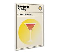 Book Cover The Great Gatsby F. Scott Fitzgerald Canvas Print | Gallery Wrapped 30mm Frame Wall Art | 24x16 inches | Ready to Hang | Modern Picture | Living Room Bedroom Lounge Office