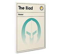 Book Cover The Iliad Homer Canvas Print | Gallery Wrapped 30mm Frame Wall Art | 30x20 inches | Ready to Hang | Modern Picture | Living Room Bedroom Lounge Office