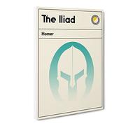 Book Cover The Iliad Homer Modern Canvas Wall Art Print Ready to Hang, Framed Picture for Living Room Bedroom Home Office Décor, 24x16 Inch (60x40 cm)
