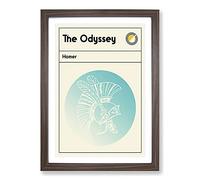 Book Cover The Odyssey Homer Framed Print | A2 Walnut Framed Wall Art | Ready to Hang | Modern Nature Picture | Living Room Bedroom Lounge Office