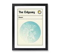 Book Cover The Odyssey Homer Modern Framed Print | A2 Black Framed Wall Art | Ready to Hang | Modern Nature Picture | Living Room Bedroom Lounge Office