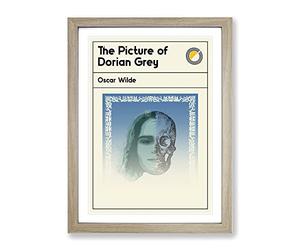 Book Cover The Picture Of Dorian Grey Oscar Wilde Modern Framed Print | A3 Oak Framed Wall Art | Ready to Hang | Modern Nature Picture | Living Room Bedroom Lounge Office