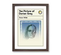 Book Cover The Picture Of Dorian Grey Oscar Wilde Modern Framed Print | A4 Walnut Framed Wall Art | Ready to Hang | Modern Nature Picture | Living Room Bedroom Lounge Office