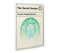 Book Cover The Secret Garden Frances Hodgson Burnett Canvas Print | Gallery Wrapped 30mm Frame Wall Art | 20x14 inches | Ready to Hang | Modern Floral Picture | Living Room Bedroom Lounge Office
