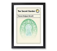Book Cover The Secret Garden Frances Hodgson Burnett Framed Print | A2 Black Framed Wall Art | Ready to Hang | Modern Floral Picture | Living Room Bedroom Lounge Office