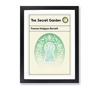 Book Cover The Secret Garden Frances Hodgson Burnett Modern Framed Print | A2 Black Framed Wall Art | Ready to Hang | Modern Floral Picture | Living Room Bedroom Lounge Office