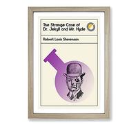 Book Cover The Strange Case of Dr Jekyll and Mr Hyde Framed Print | A2 Oak Framed Wall Art | Ready to Hang | Modern Nature Picture | Living Room Bedroom Lounge Office