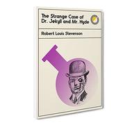 Book Cover The Strange Case Of Dr Jekyll And Mr Hyde Modern Canvas Wall Art Print Ready to Hang, Framed Picture for Living Room Bedroom Home Office Décor, 20x14 Inch (50x35 cm)