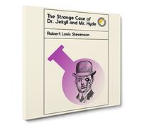 Book Cover The Strange Case of Dr Jekyll and Mr Hyde Modern Canvas Wall Art Print Ready to Hang, Framed Picture for Living Room Bedroom Home Office Décor, 20x20 Inch (50x50 cm)