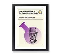 Book Cover The Strange Case Of Dr Jekyll And Mr Hyde Modern Framed Print | A2 Black Framed Wall Art | Ready to Hang | Modern Nature Picture | Living Room Bedroom Lounge Office