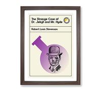 Book Cover The Strange Case Of Dr Jekyll And Mr Hyde Modern Framed Print | A3 Walnut Framed Wall Art | Ready to Hang | Modern Nature Picture | Living Room Bedroom Lounge Office