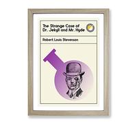 Book Cover The Strange Case Of Dr Jekyll And Mr Hyde Modern Framed Print | A4 Oak Framed Wall Art | Ready to Hang | Modern Nature Picture | Living Room Bedroom Lounge Office