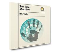 Book Cover The Time Machine H. G. Wells Canvas Print | Gallery Wrapped 30mm Frame Wall Art | 20x20 inches | Ready to Hang | Modern Picture | Living Room Bedroom Lounge Office