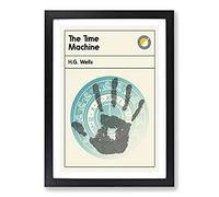 Book Cover The Time Machine H. G. Wells Framed Print | A2 Black Framed Wall Art | Ready to Hang | Modern Nature Picture | Living Room Bedroom Lounge Office