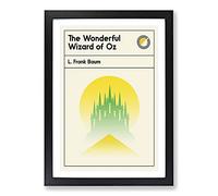 Book Cover The Wonderful Wizard of Oz L. Frank Baum Framed Print | A2 Black Framed Wall Art | Ready to Hang | Modern Nature Picture | Living Room Bedroom Lounge Office