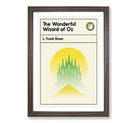 Book Cover The Wonderful Wizard of Oz L. Frank Baum Framed Print | A2 Walnut Framed Wall Art | Ready to Hang | Modern Nature Picture | Living Room Bedroom Lounge Office