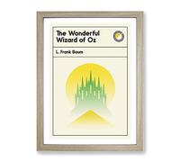 Book Cover The Wonderful Wizard Of Oz L. Frank Baum Modern Framed Print | A2 Oak Framed Wall Art | Ready to Hang | Modern Nature Picture | Living Room Bedroom Lounge Office