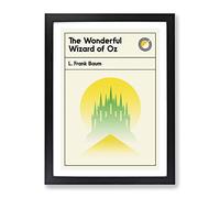 Book Cover The Wonderful Wizard Of Oz L. Frank Baum Modern Framed Print | A3 Black Framed Wall Art | Ready to Hang | Modern Nature Picture | Living Room Bedroom Lounge Office