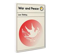 Book Cover War And Peace Leo Tolstoy Canvas Print | Gallery Wrapped 30mm Frame Wall Art | 30x20 inches | Ready to Hang | Modern Picture | Living Room Bedroom Lounge Office