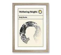 Book Cover Wuthering Heights Emily Bronte Framed Print | A2 Oak Framed Wall Art | Ready to Hang | Modern Nature Picture | Living Room Bedroom Lounge Office