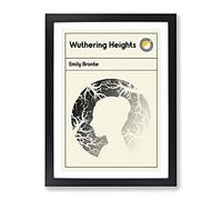 Book Cover Wuthering Heights Emily Bronte Modern Framed Print | A3 Black Framed Wall Art | Ready to Hang | Modern Nature Picture | Living Room Bedroom Lounge Office