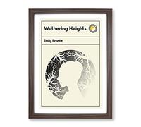 Book Cover Wuthering Heights Emily Bronte Modern Framed Print | A3 Walnut Framed Wall Art | Ready to Hang | Modern Nature Picture | Living Room Bedroom Lounge Office