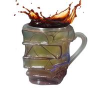 Book Cup - Book Mug - Coffee Mug - Painted Book Cups - Painted for Tea and Water | Elegant Vintage Acrylic for Kitchen, Restaurant, Home, Juice, Travel, Drinks, Hotel