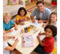 Book - Cute Artistic Activity, Step by Step Guide, Interactive Funny Drawing Lessons, Creative Learning Material, Beginner Art Supply, Educational Workbook 8x11 Inch Colorful Cover