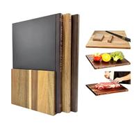 Book Cutting Board Set, Chopping Board That Looks Like Books, Wooden Chopping Boards Set with Stand, for Kitchen Counter Decor Cheese Bread Meat Vegetable